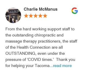 Charlie review for Tacoma chiropractic health connection on google