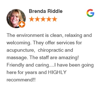 Brenda review for Tacoma chiropractic health connection on google