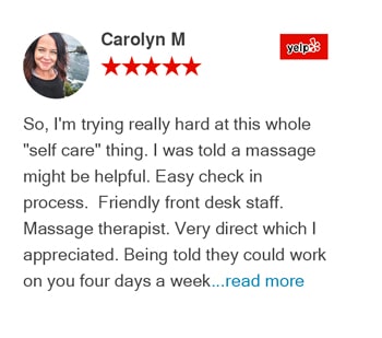 Carolyn review for Tacoma Chiropractic Health Connection on Yelp