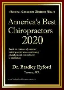 Americas Best Chiropractor 2020 award badge – Tacoma Chiropractic Health Connection